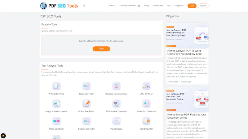 PDF SEO Tools screenshot 2
