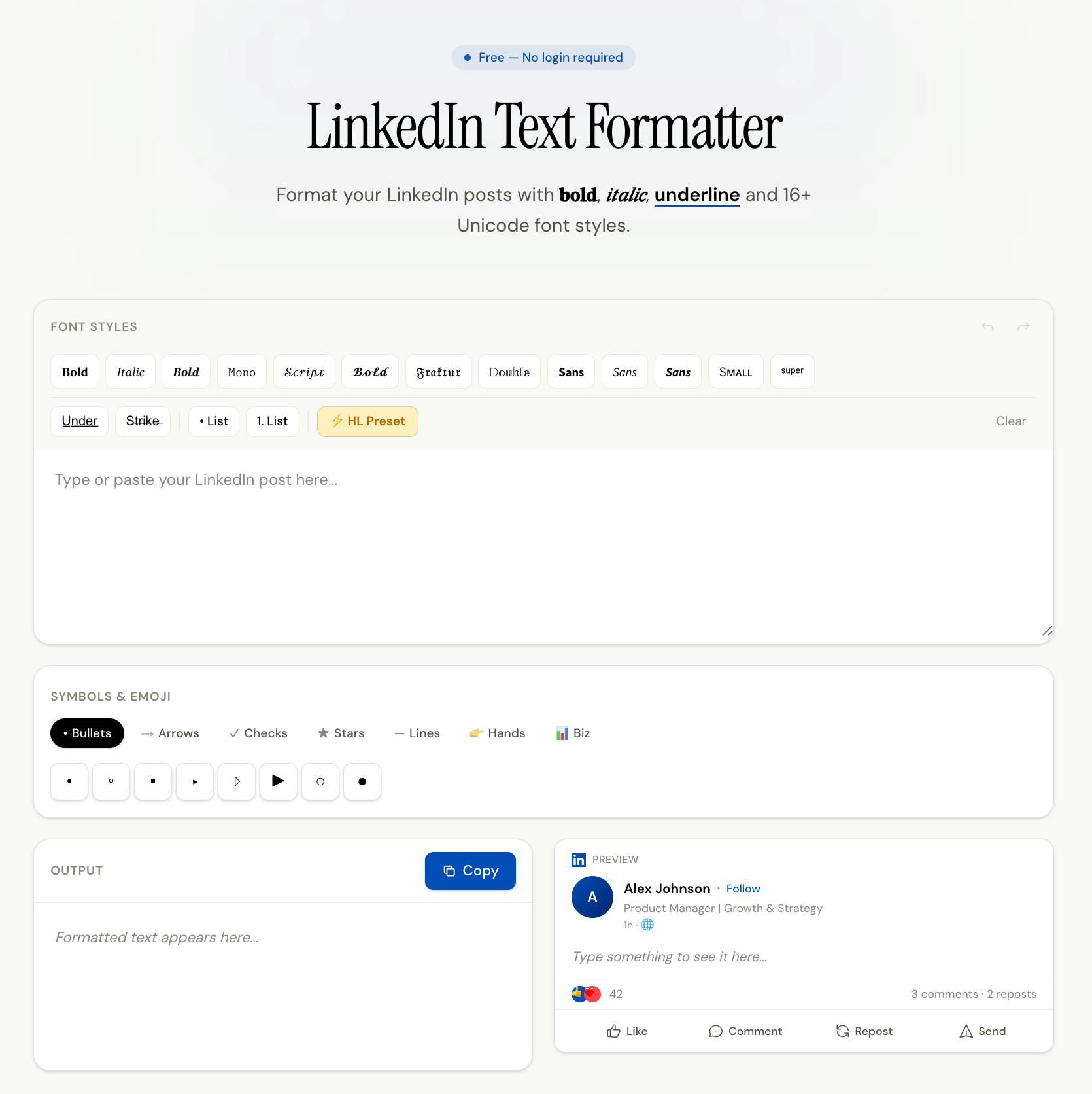 LinkedIn Formatter gallery image