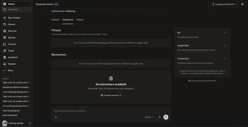 Perplexity Health screenshot 5