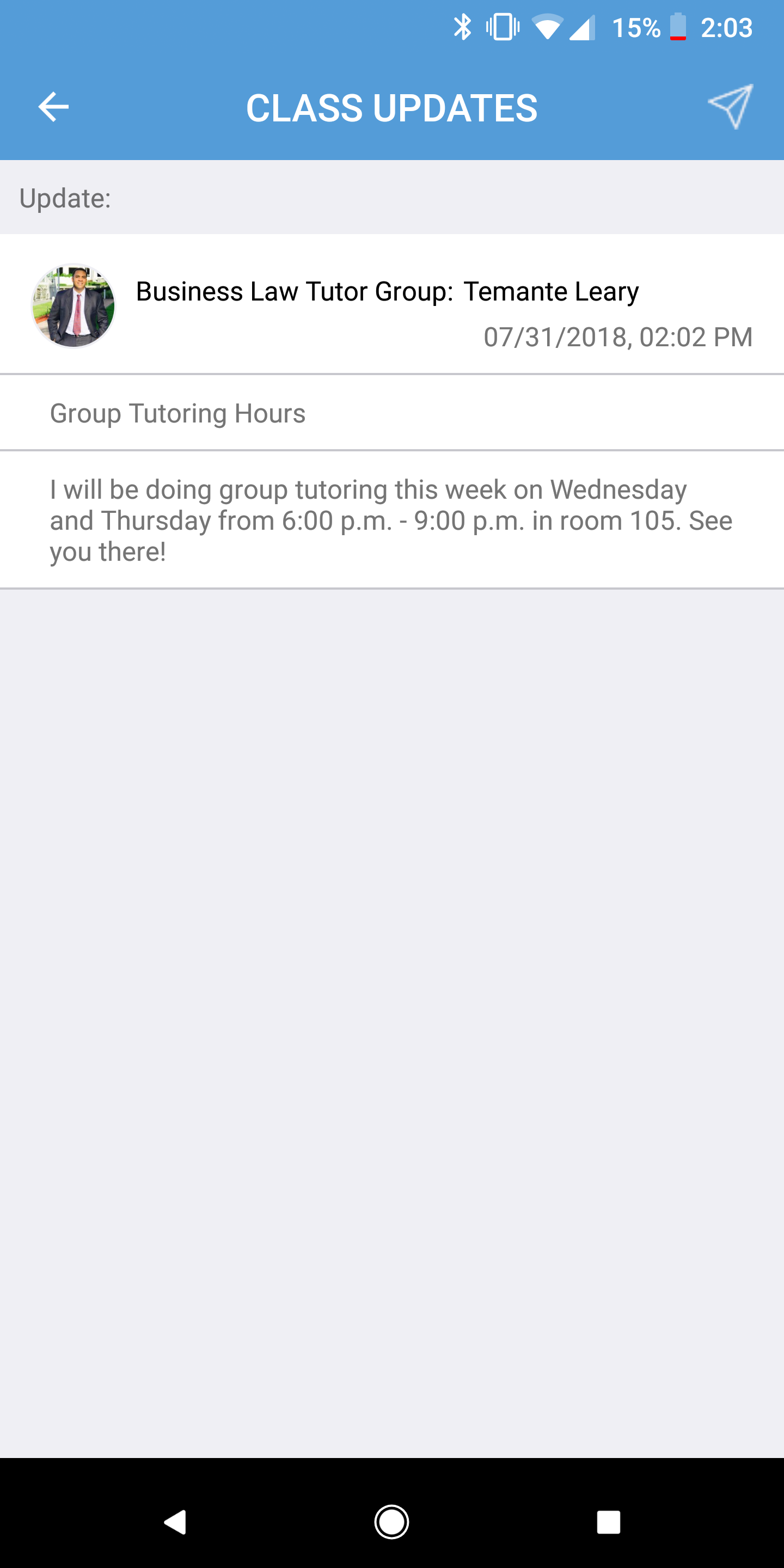 Class Updates gallery image