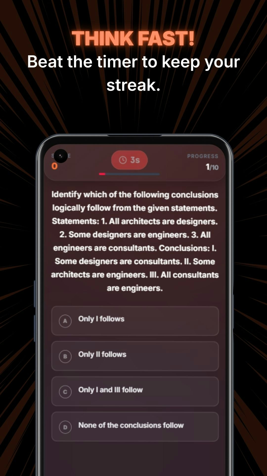 BrainBurst: IQ Test & Quiz - Screenshot 4 showing product features and functionality