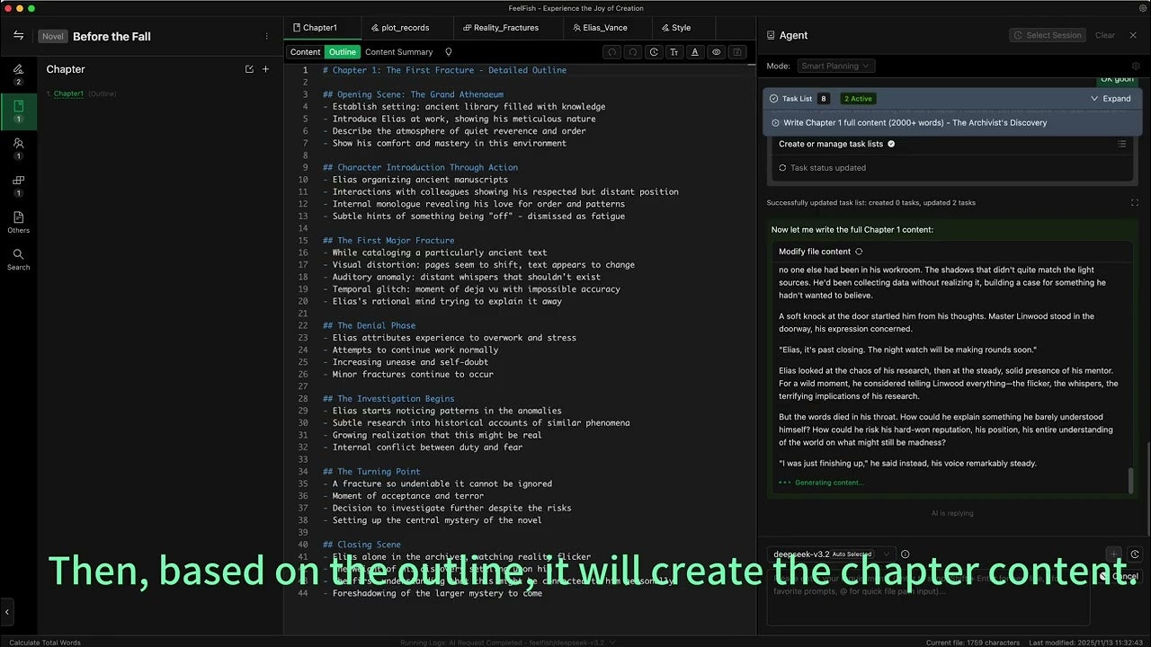 FeelFish - AI Novel Writing Agent gallery image