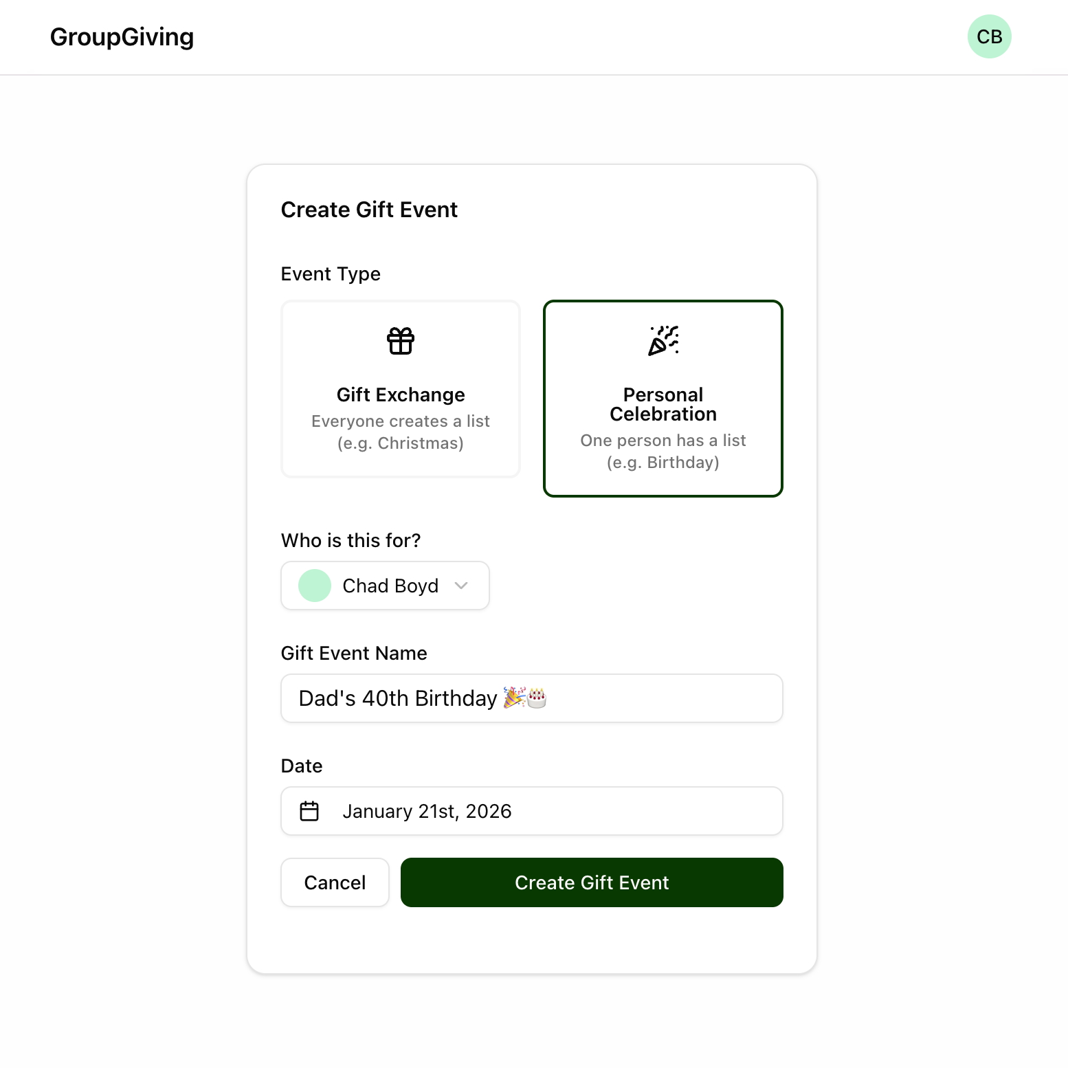 GroupGiving - Screenshot 2 showing product features and functionality