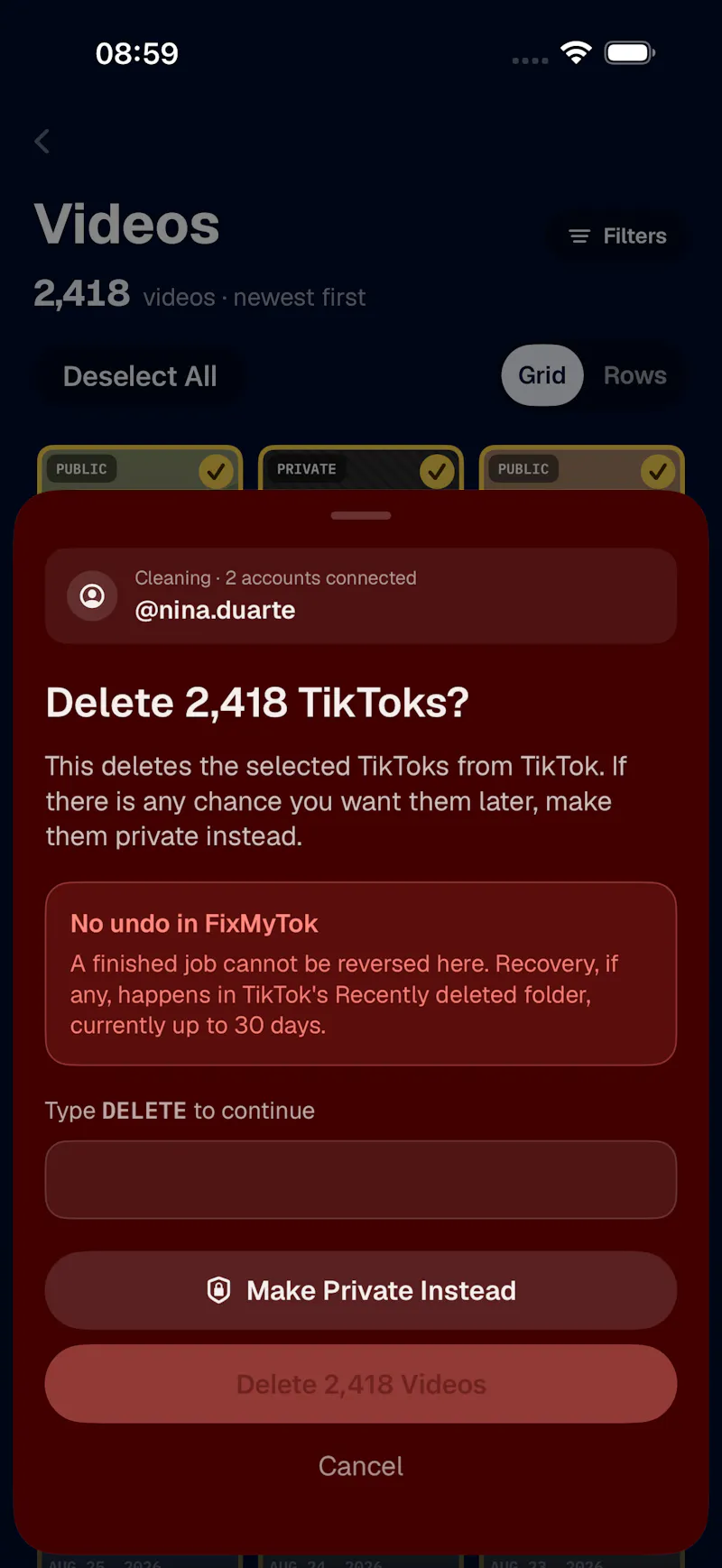 FixMyTok screenshot 3