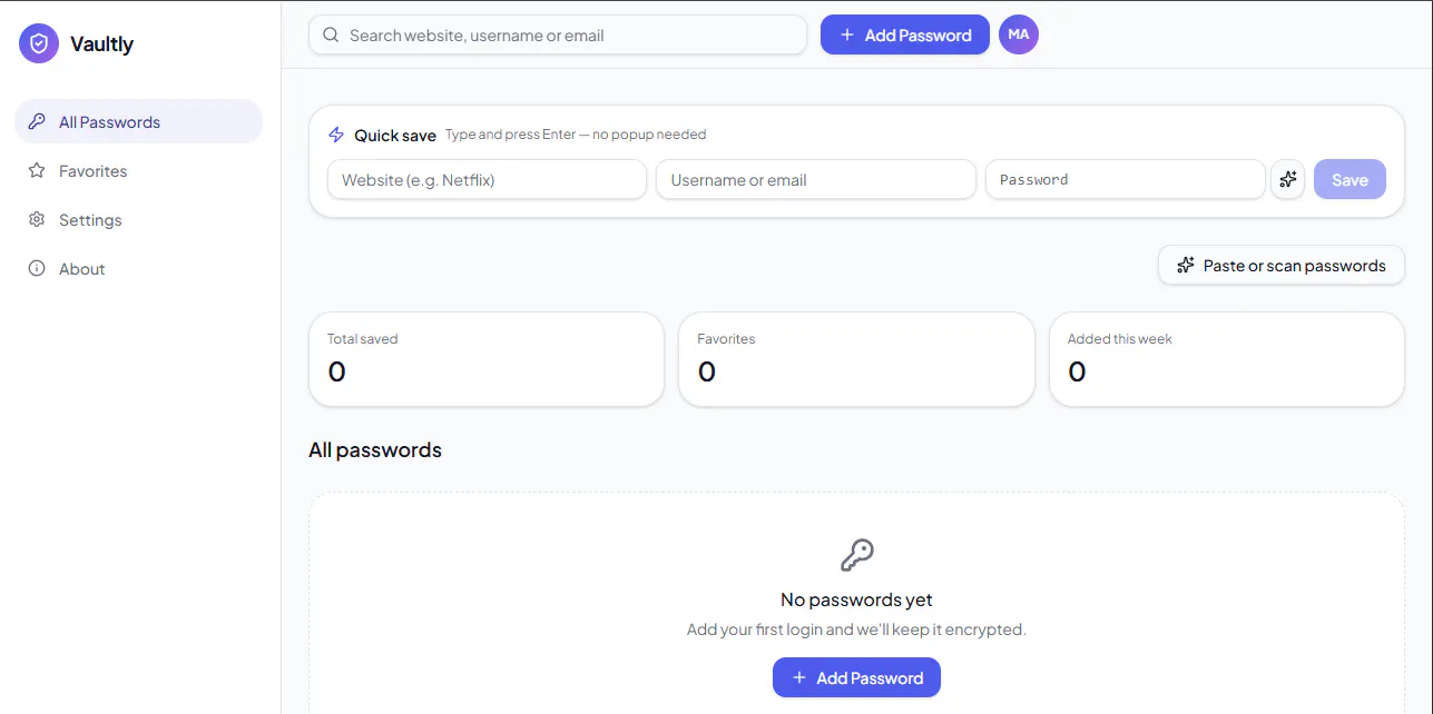 Vaultly Simple, secure password manager gallery image