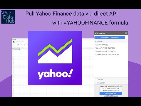 =YAHOOFINANCE Google Sheets formula gallery image