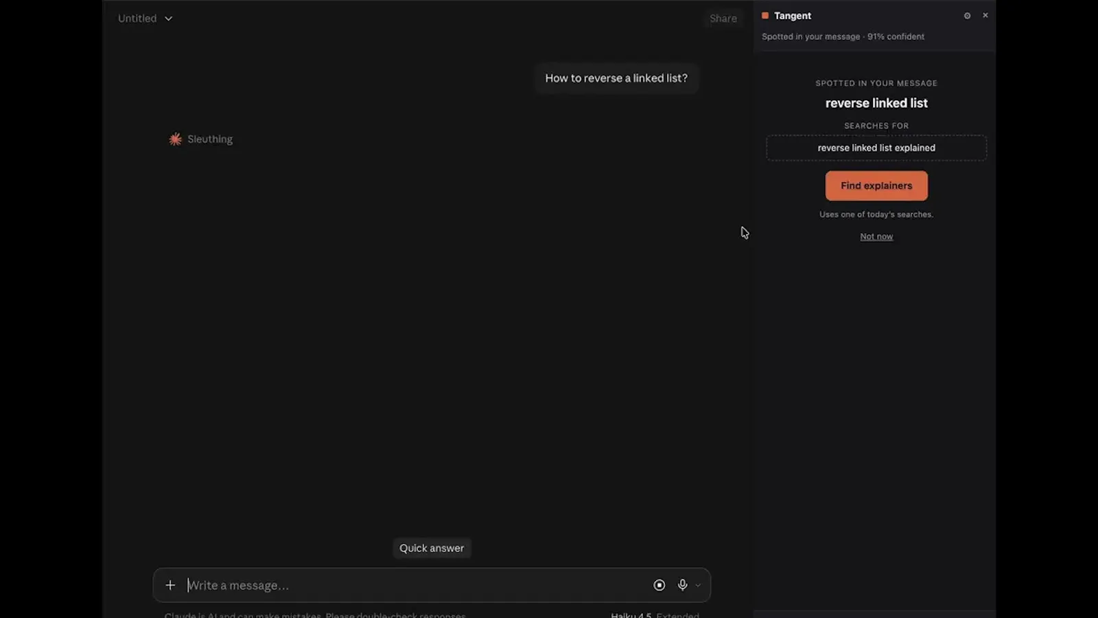 Tangent — Explainers for AI Chats screenshot 1 (video preview)
