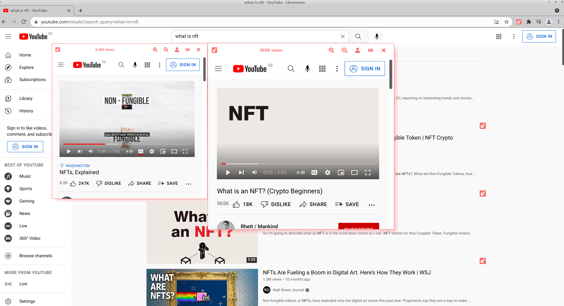 Youtube Popup Chrome Extension gallery image