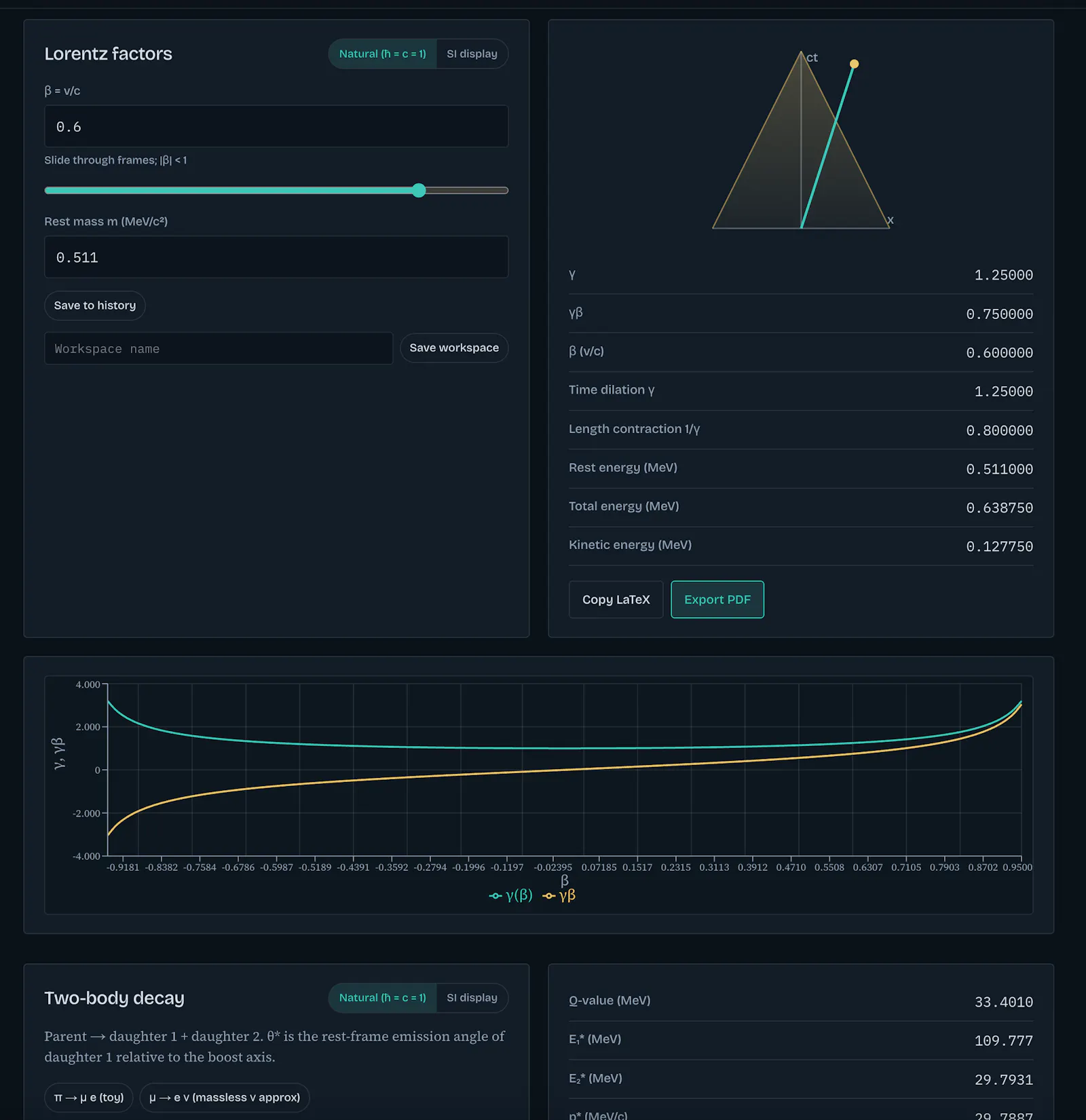 FrameCalc - physics compute with plots screenshot 3