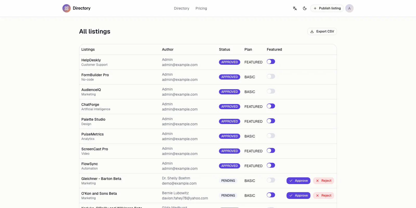 Next.js 15 Directory Boilerplate screenshot 8