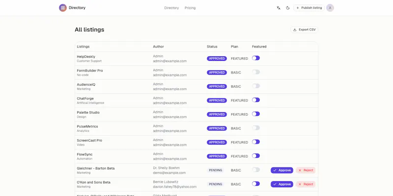 Next.js 15 Directory Boilerplate screenshot 8
