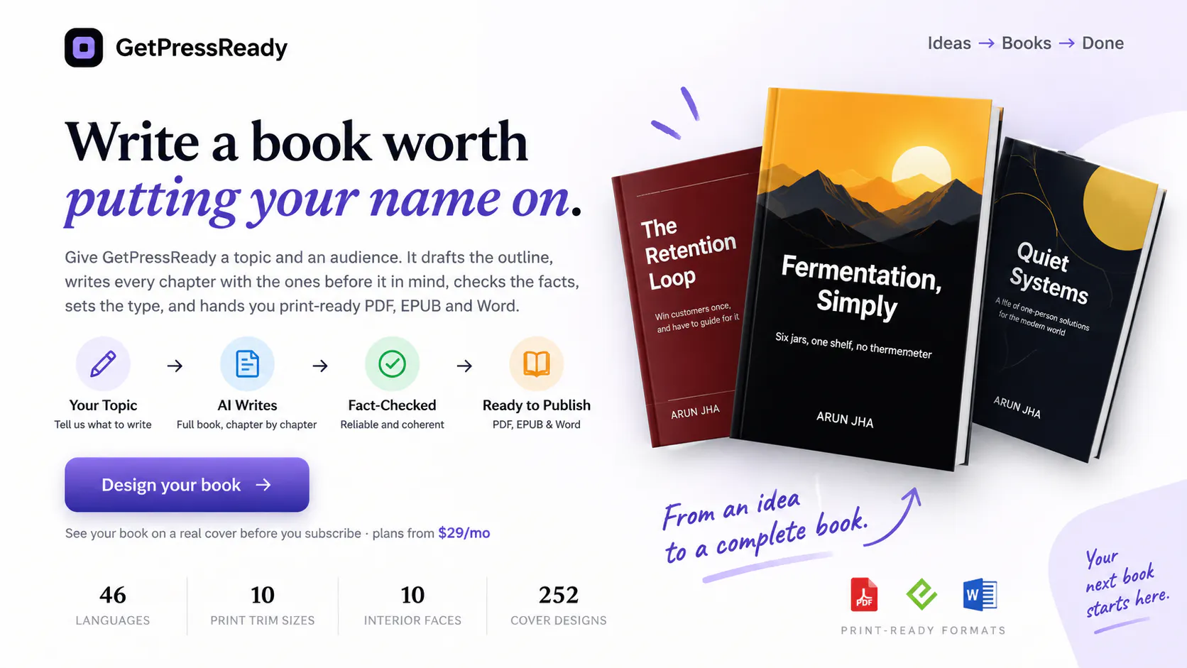 GetPressReady: One Prompt, One Book gallery image
