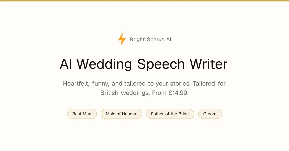 AI Wedding Speech Writer 대표 미리보기