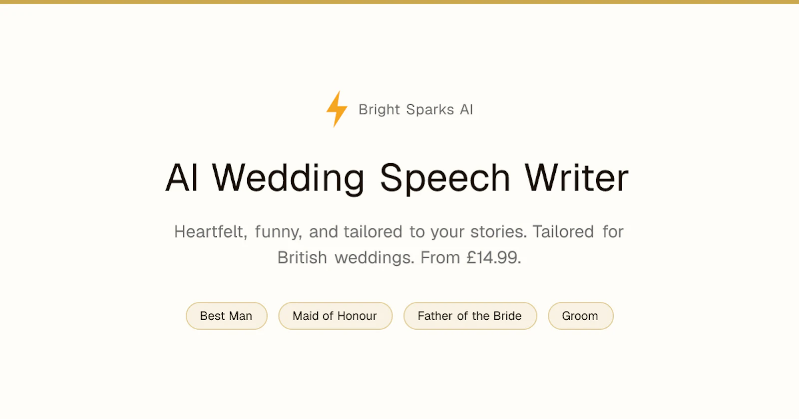 AI Wedding Speech Writer screenshot 1