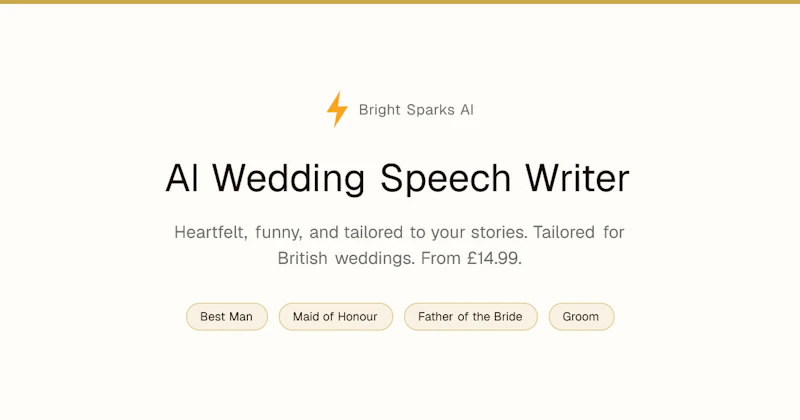 AI Wedding Speech Writer screenshot 1