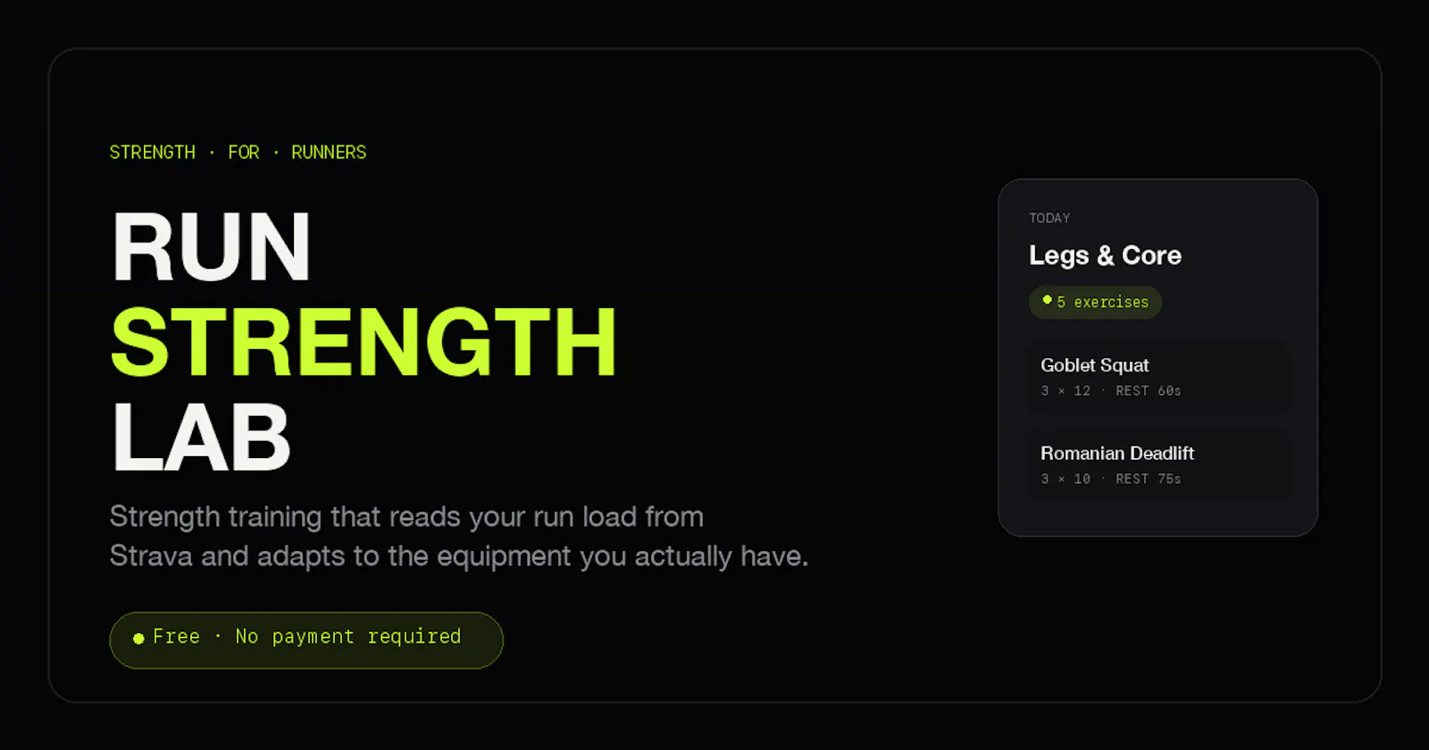 RunStrengthLab screenshot 1