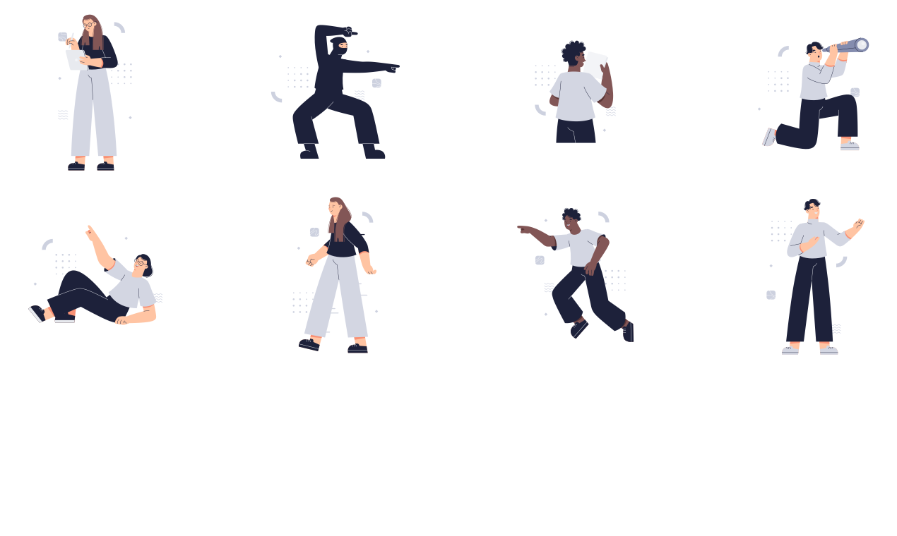 Poser illustrations gallery image