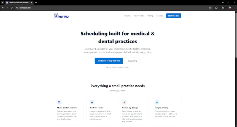 Kenko Scheduling screenshot 1