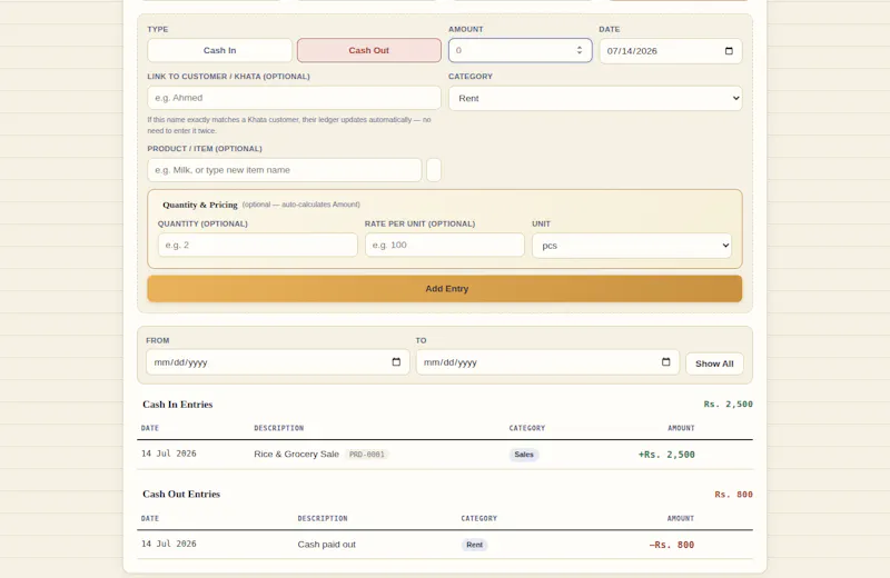 Cashify — Cash Book & Credit Ledger screenshot 2