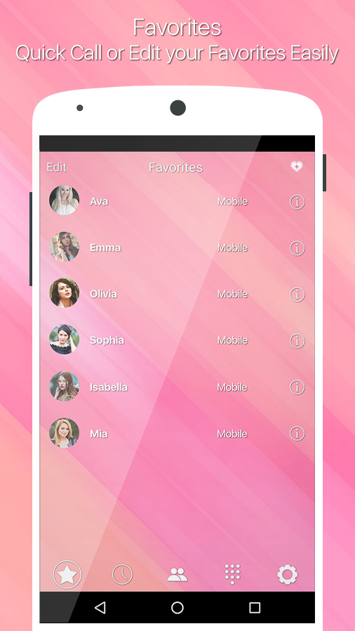 Sweet Pink Dialer + Caller ID gallery image