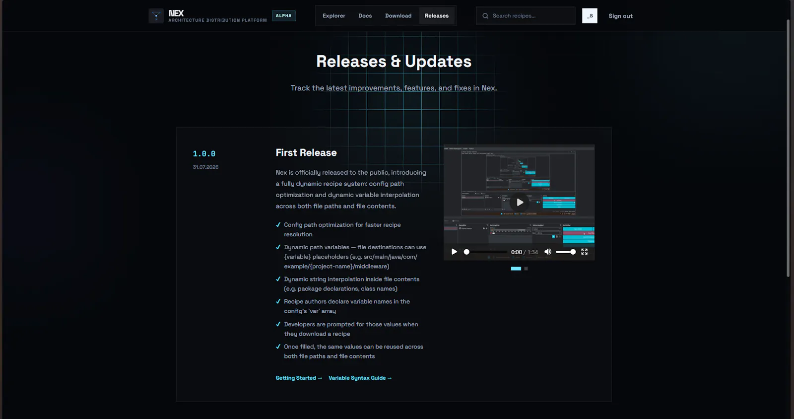 Nex screenshot 1