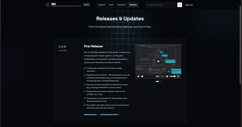 Nex screenshot 1