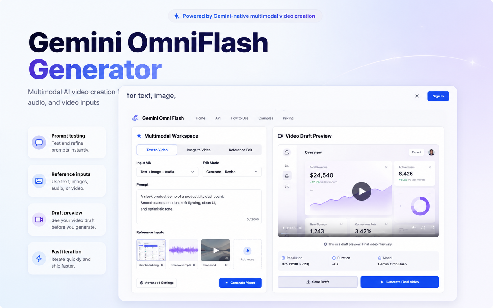 Gemini OmniFlash Generator gallery image