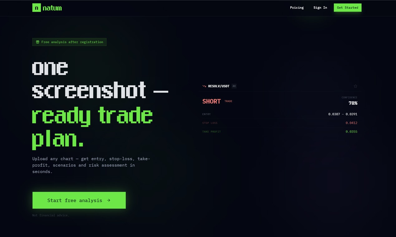 natum - Main product screenshot demonstrating key features and user interface