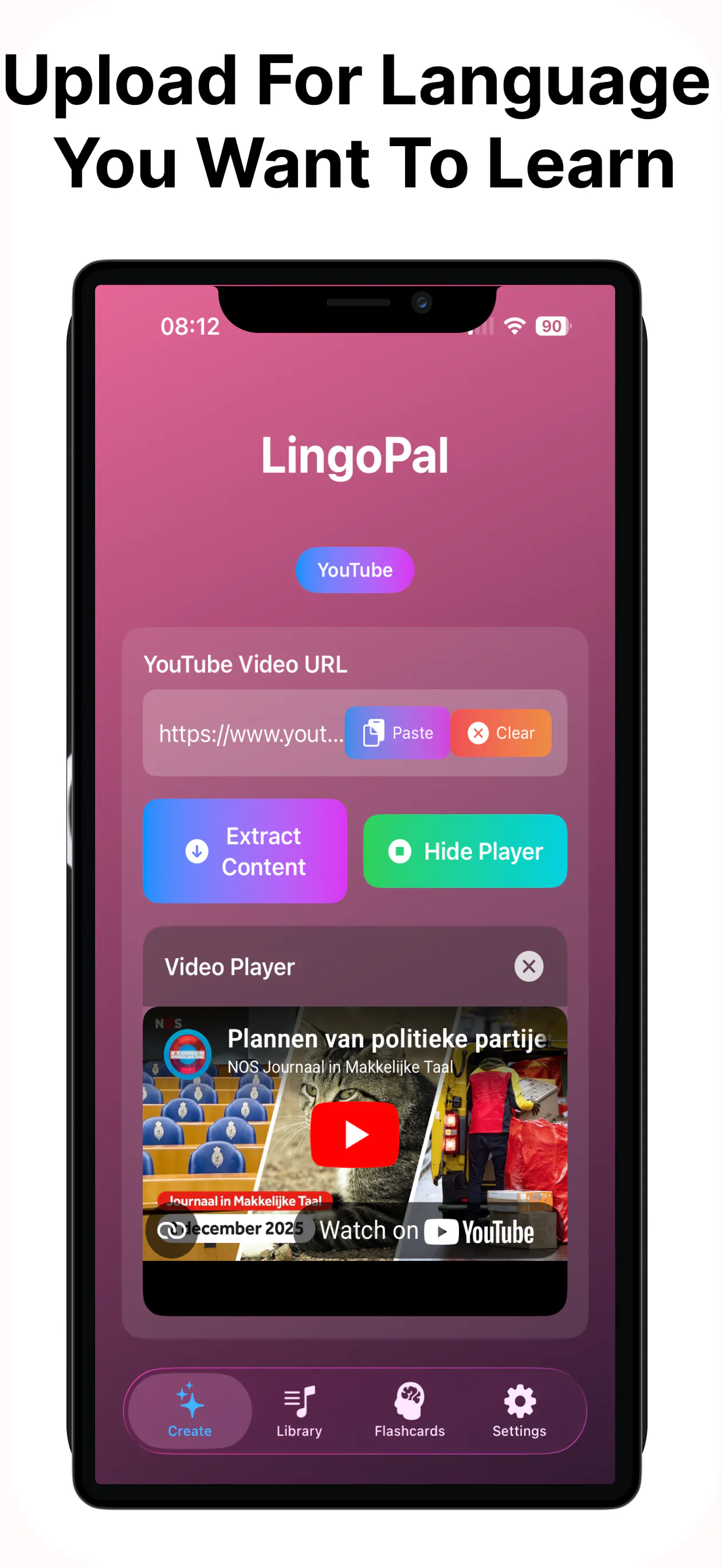 LingoPal: Learn from Youtube 제품 배너