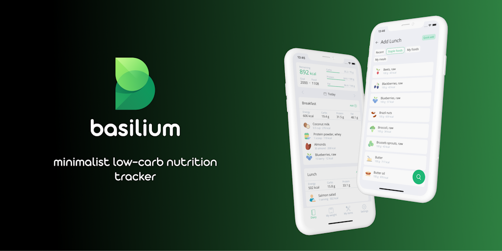 Basilium - Minimalist low-carb nutrition tracker | Product Hunt