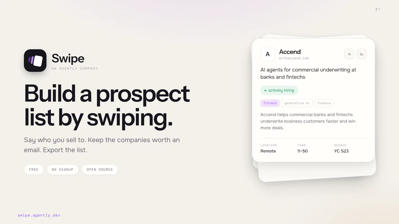 Swipe product