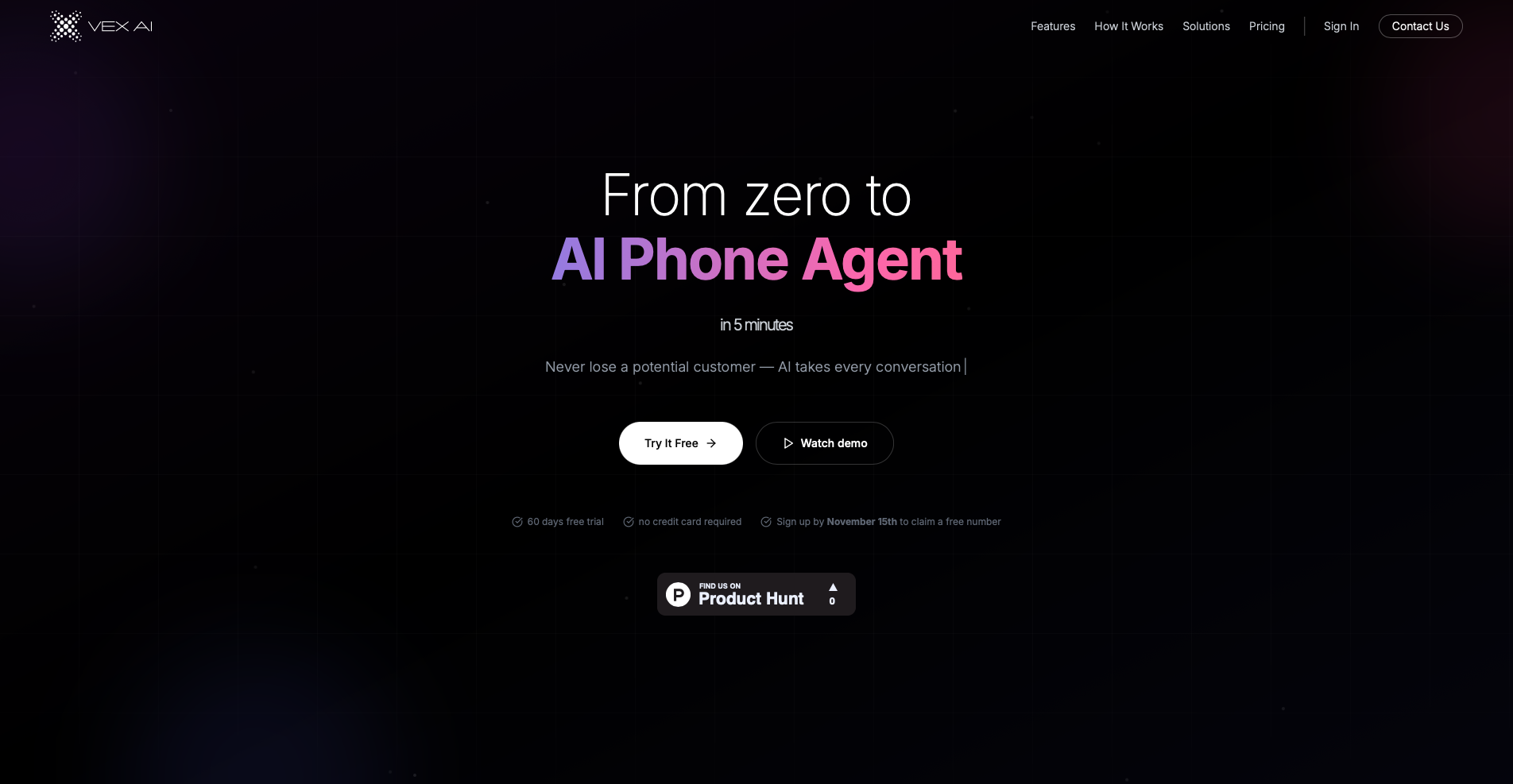 vex - AI voice agent gallery image