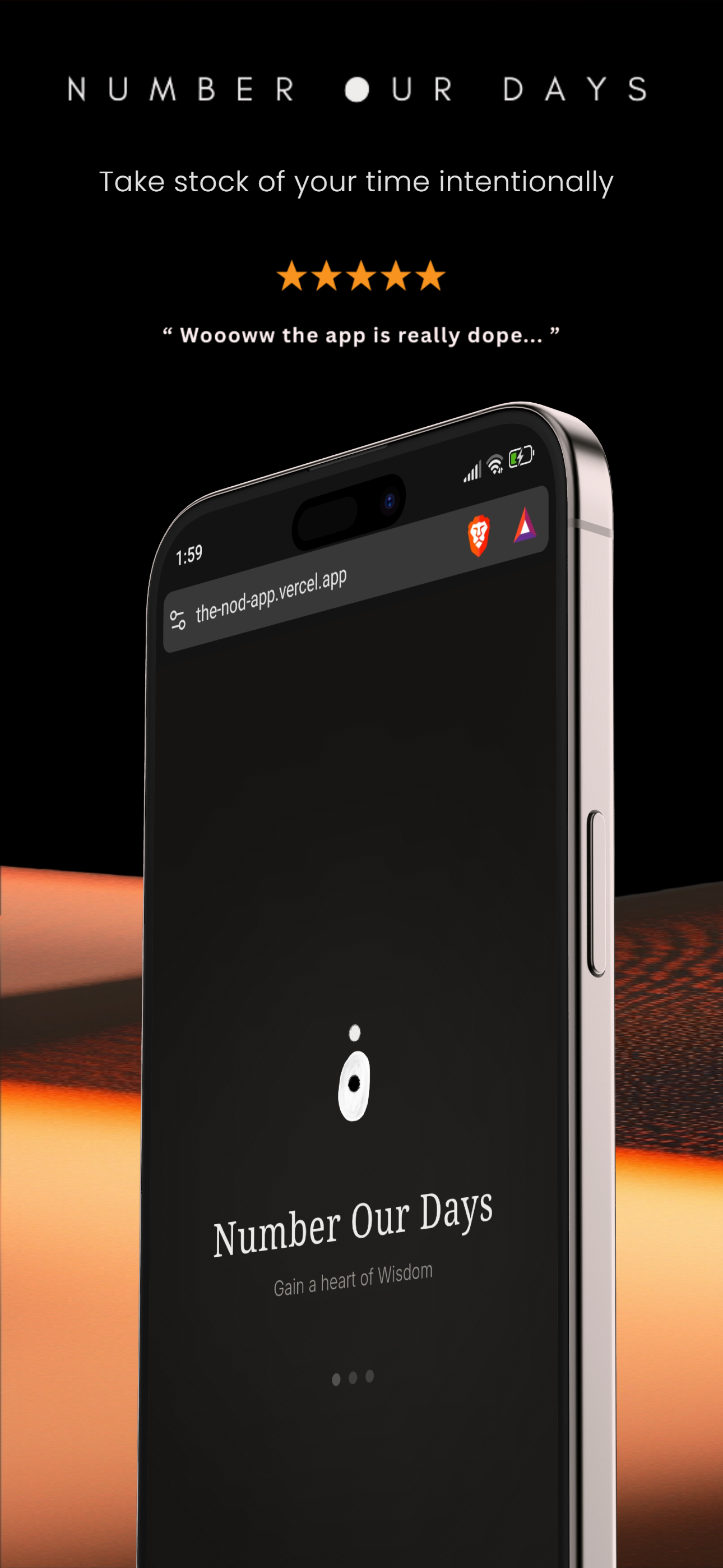Number Our Days - Screenshot 2 showing product features and functionality