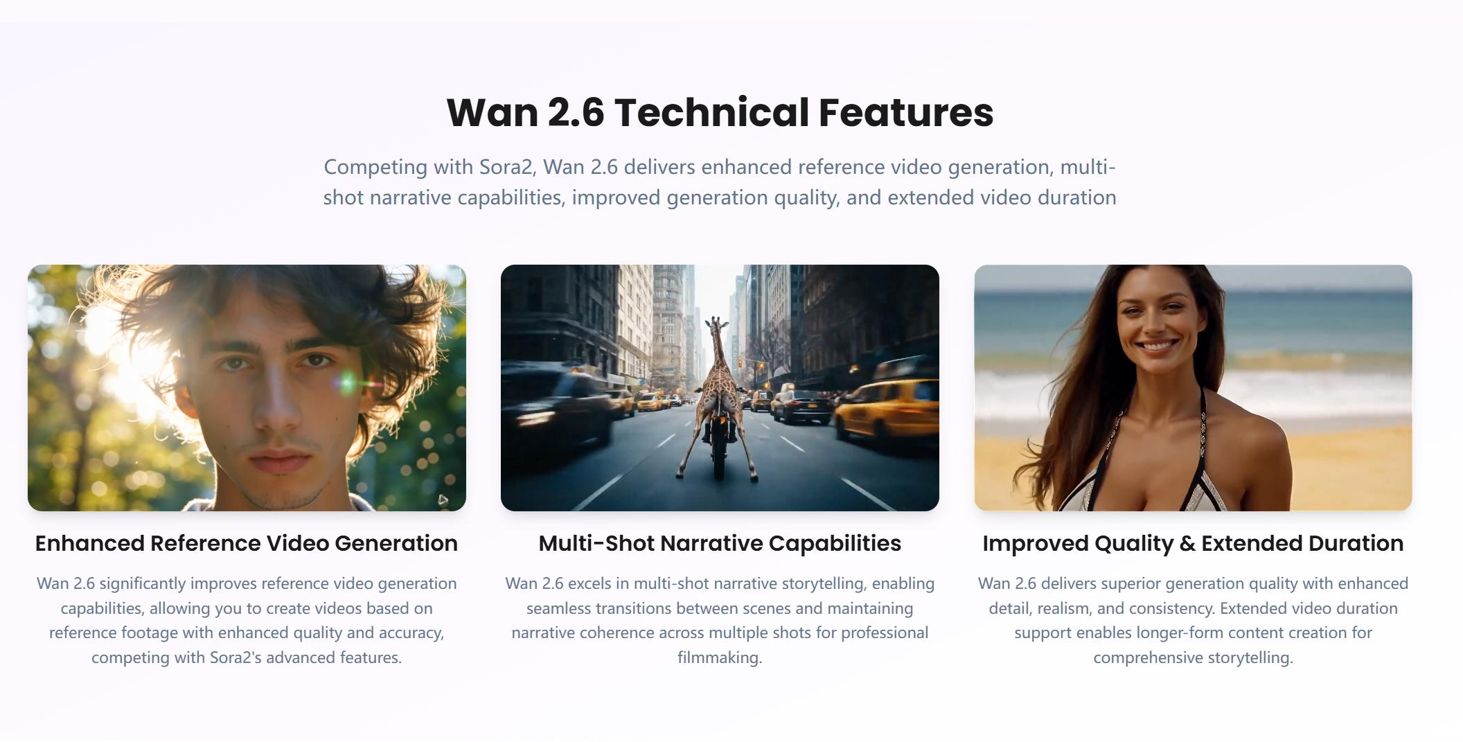 Wan 2.6 - Screenshot 3 showing product features and functionality