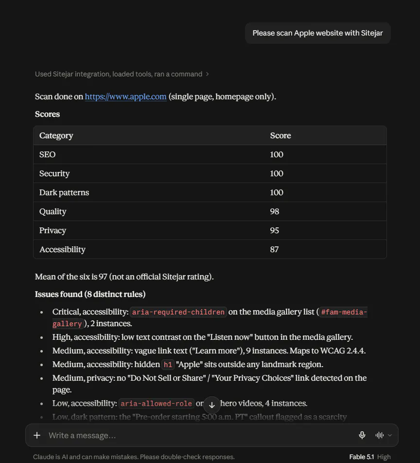 Sitejar MCP Server gallery image