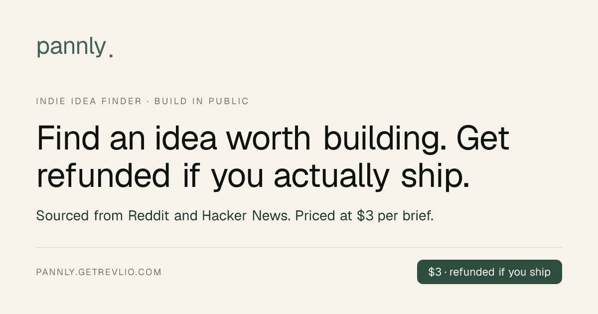 Pannly: ideas refunded if you ship gallery image