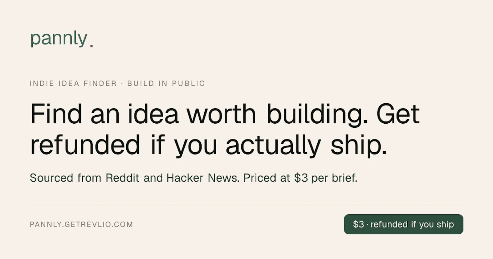 Pannly: ideas refunded if you ship screenshot 3