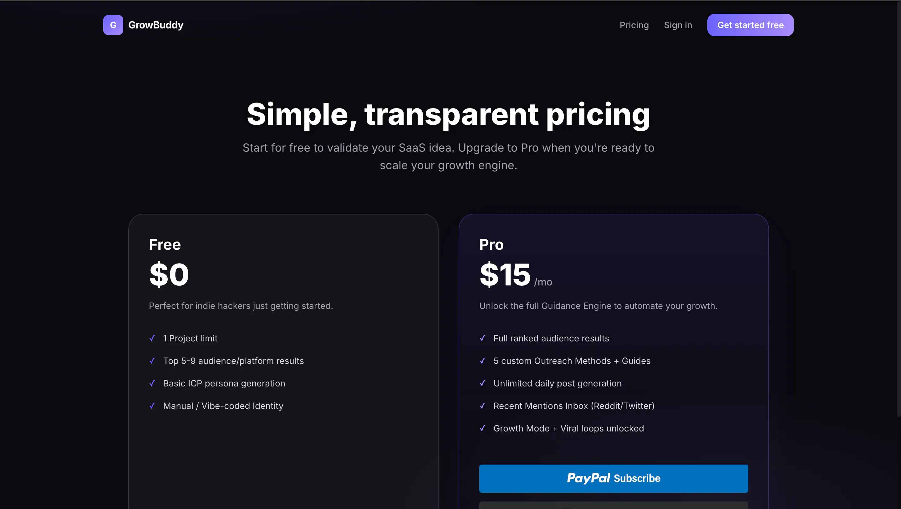 GrowBuddy — Build Your SaaS Identity gallery image