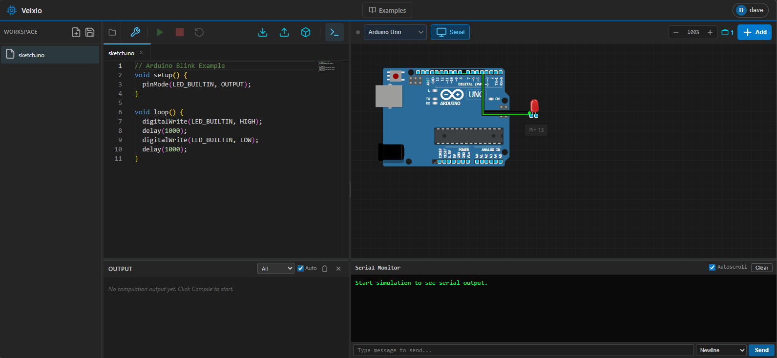 Velxio - Main product screenshot demonstrating key features and user interface