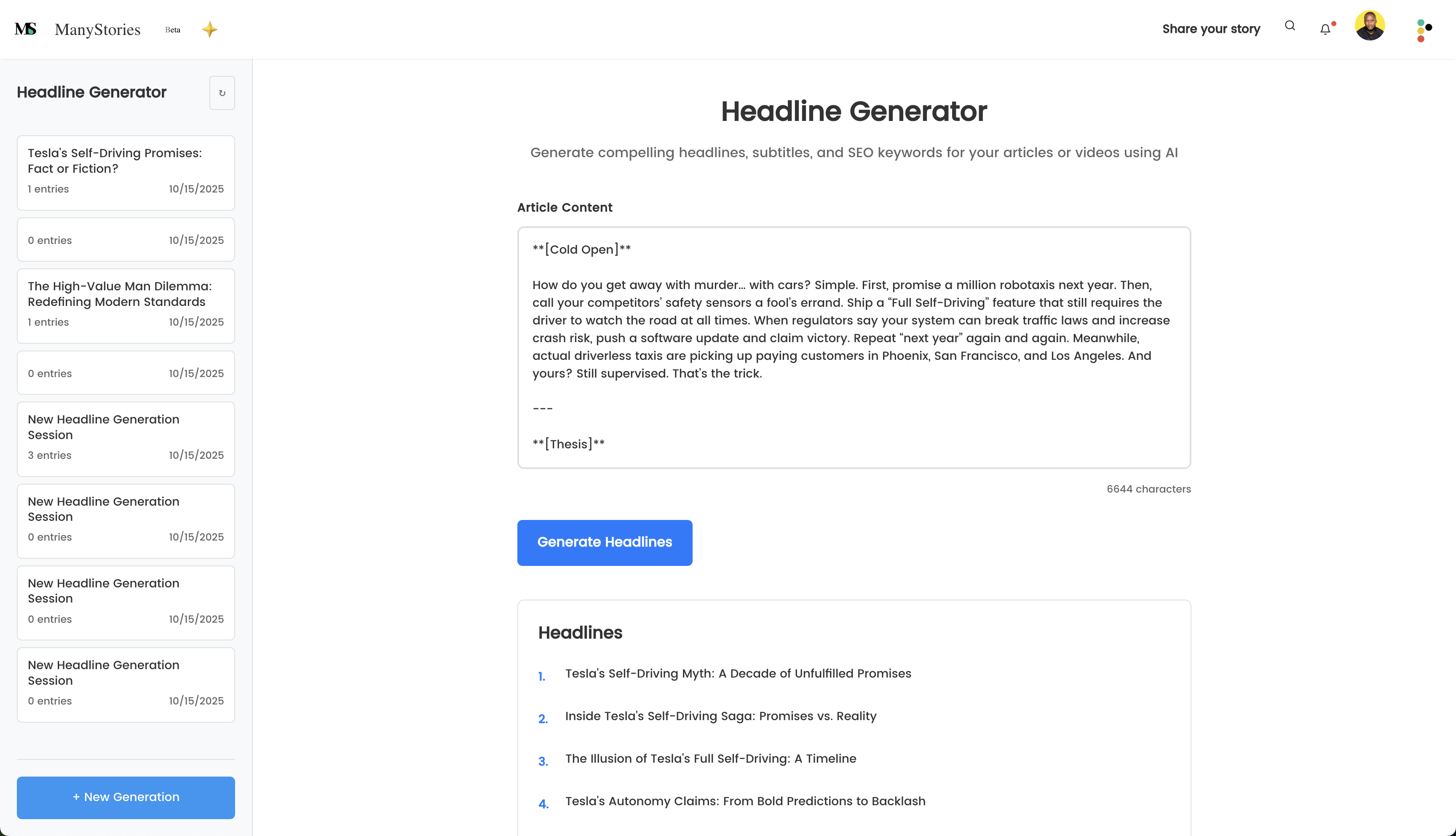 Média GenHeadlines.com - Générez des titres et des mots-clés SEO qui génèrent des clics 3