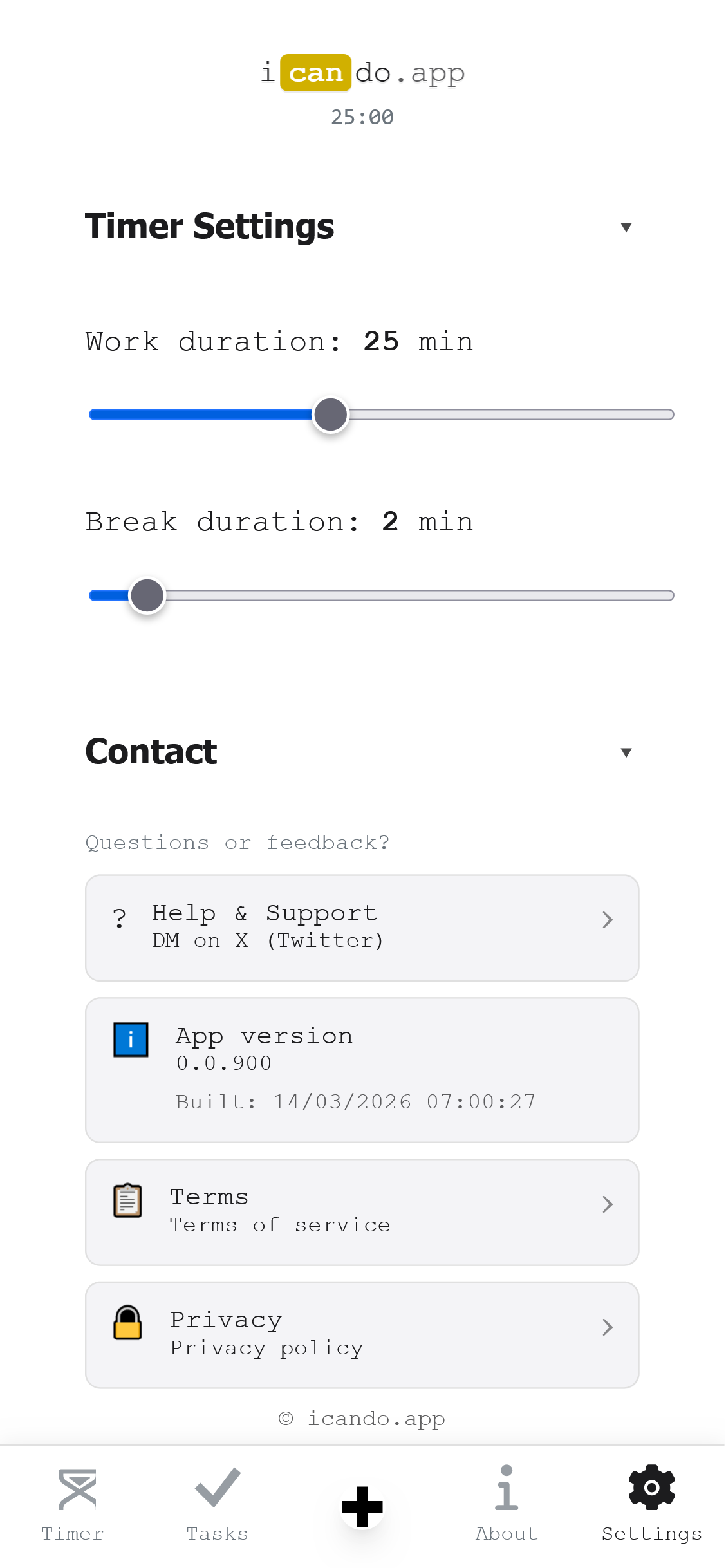 icando.app — Pomodoro Timer No Ads gallery image