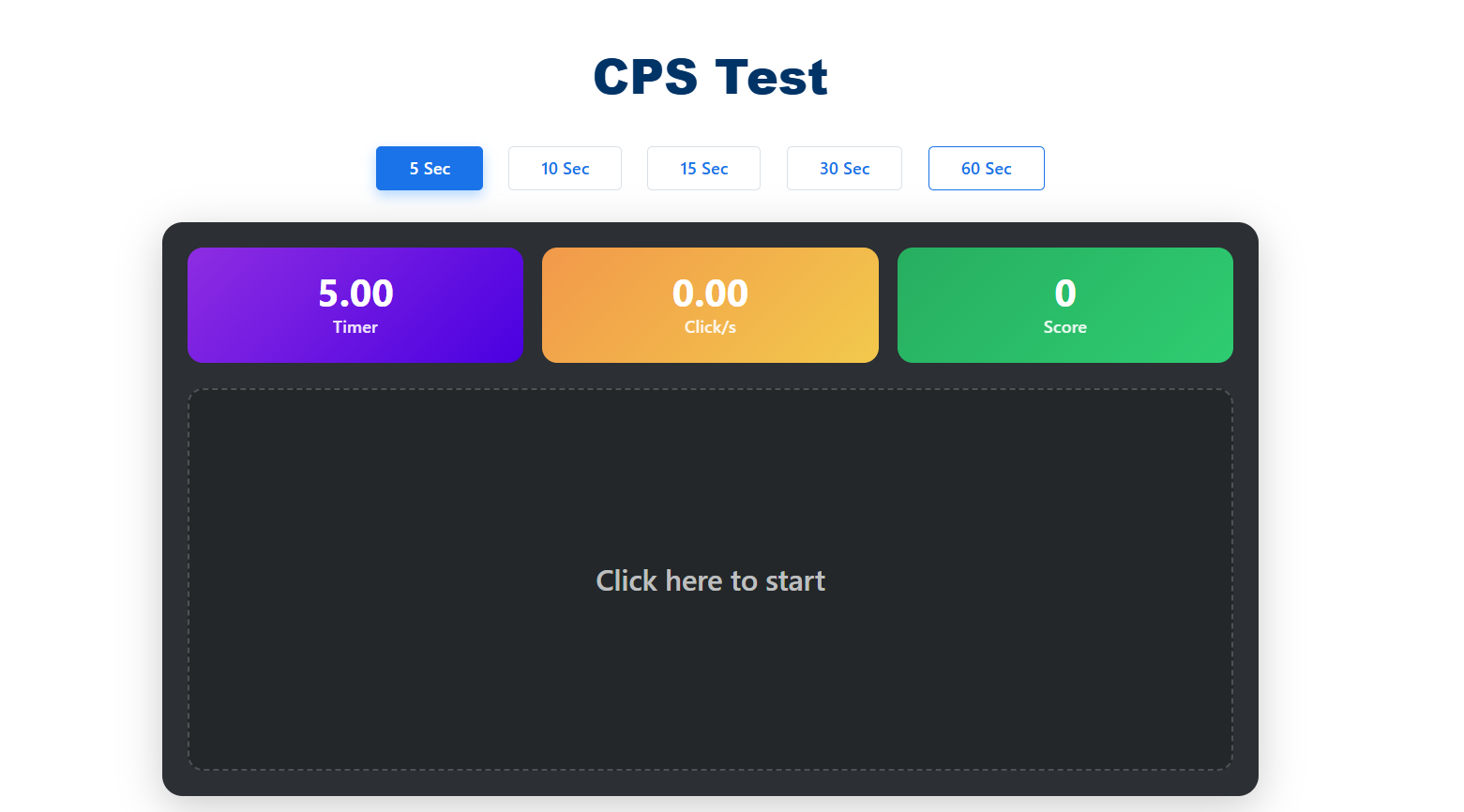 CPS Test – Click Speed Challenge gallery image