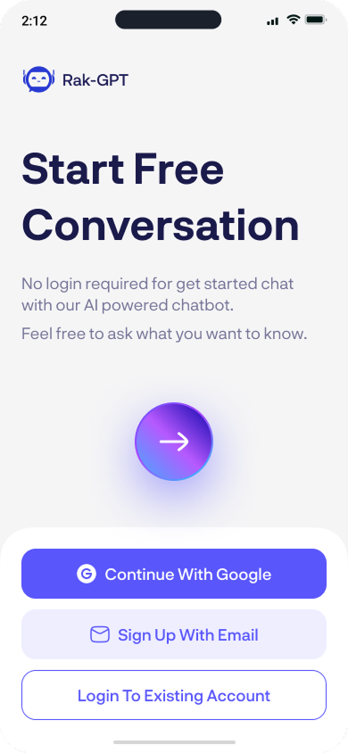 Mídia 5 de Rak-gpt - Ai Chatbot GPT Mobile App UI Design