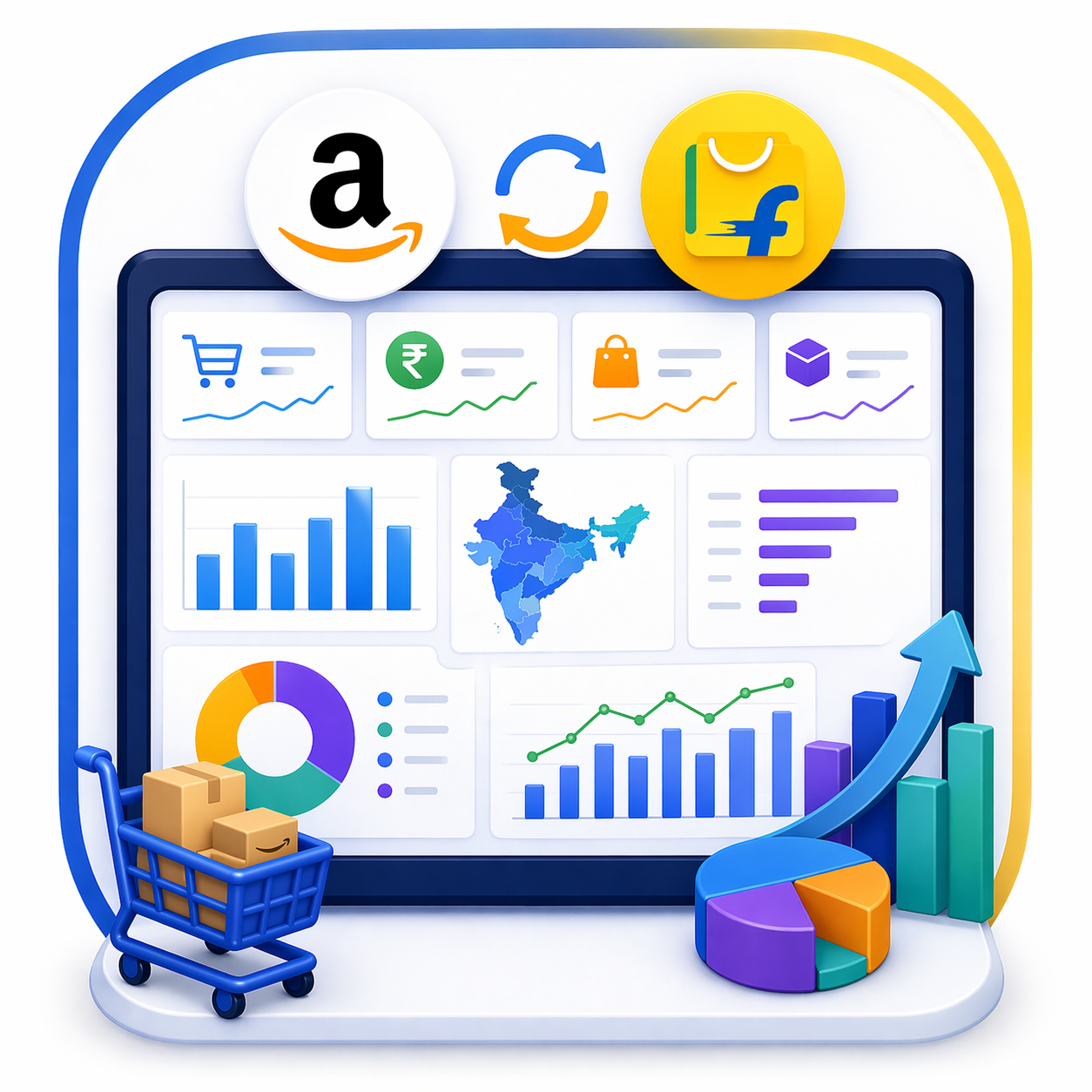 Amazon and flipkart performance tracker