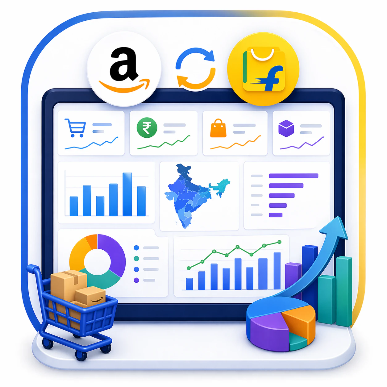 Amazon and flipkart performance tracker