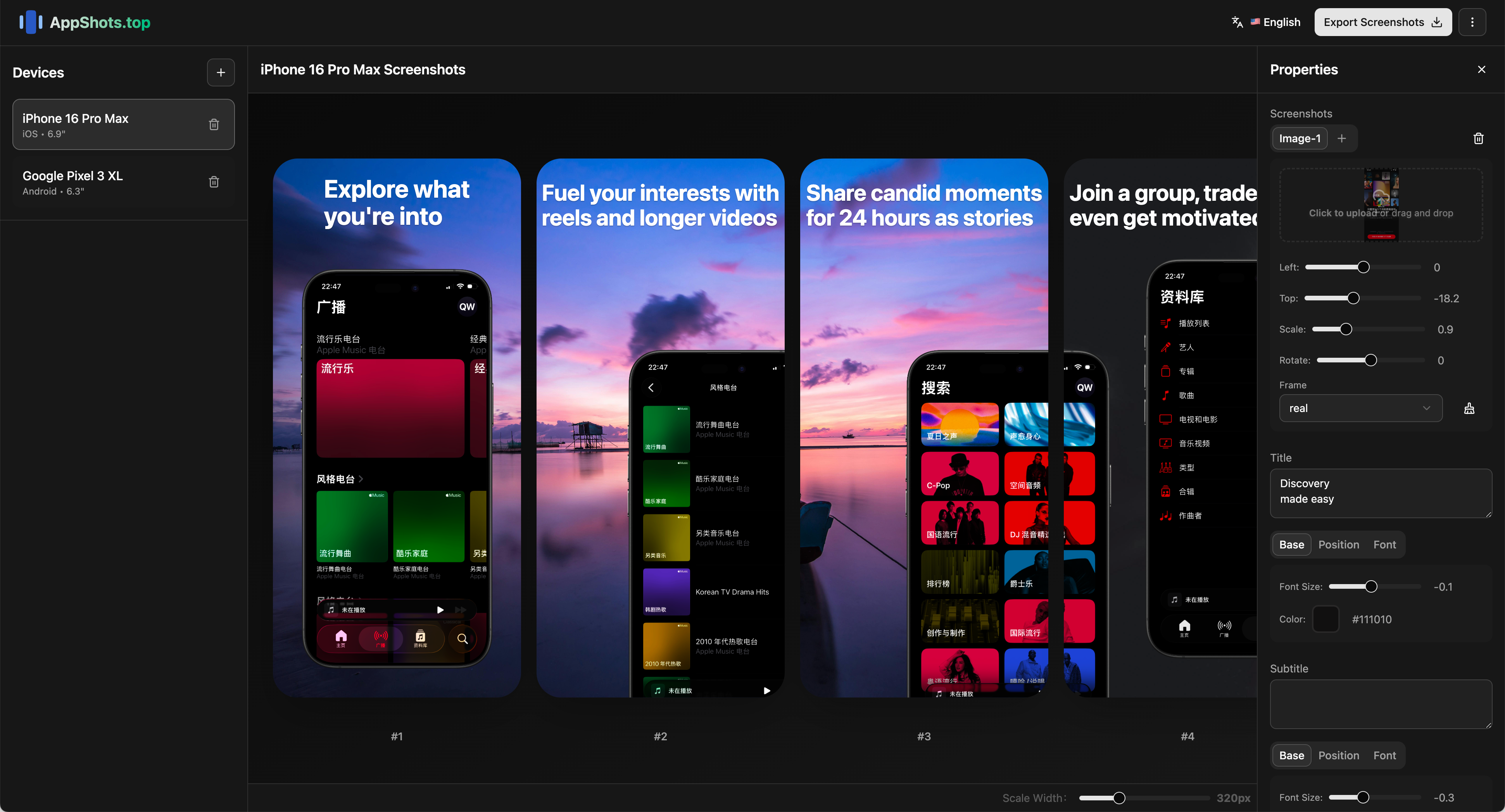 Scatti di app top - Generatore di screenshot con un clic e un generatore di screenshot di Google Play media 1