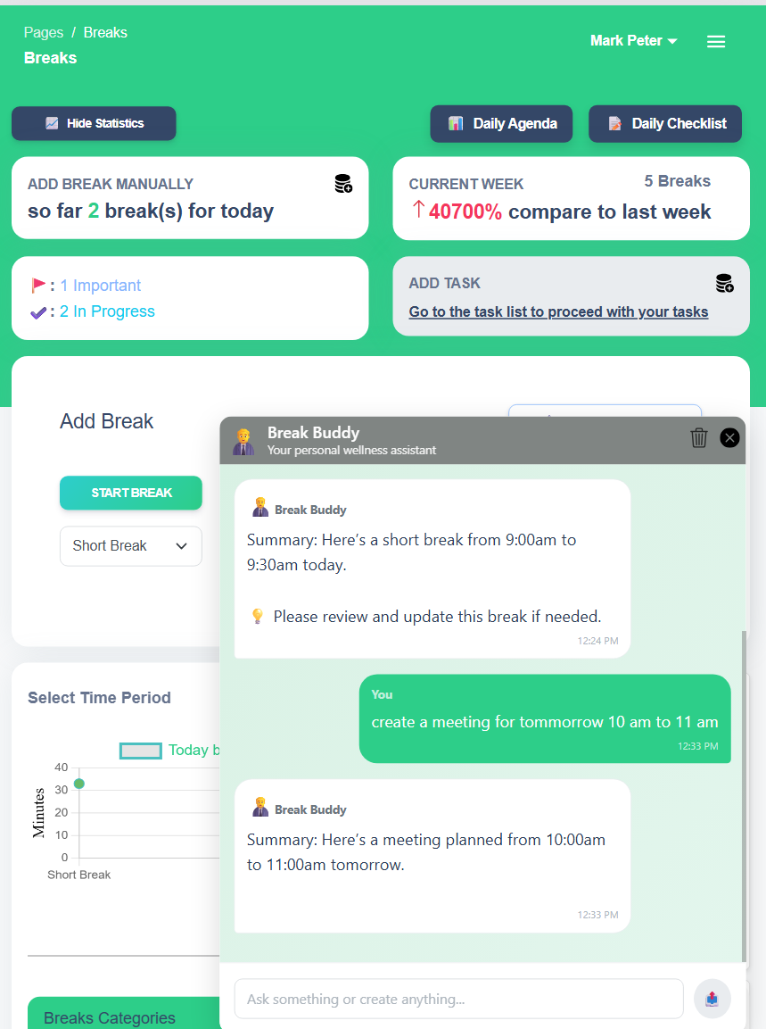 WorkBreak - Screenshot 4 showing product features and functionality