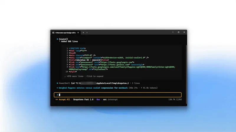 Dropstone CLI screenshot 3