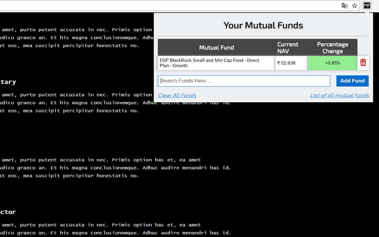 Mutual Fund Tracker (Indian Funds Only) gallery image