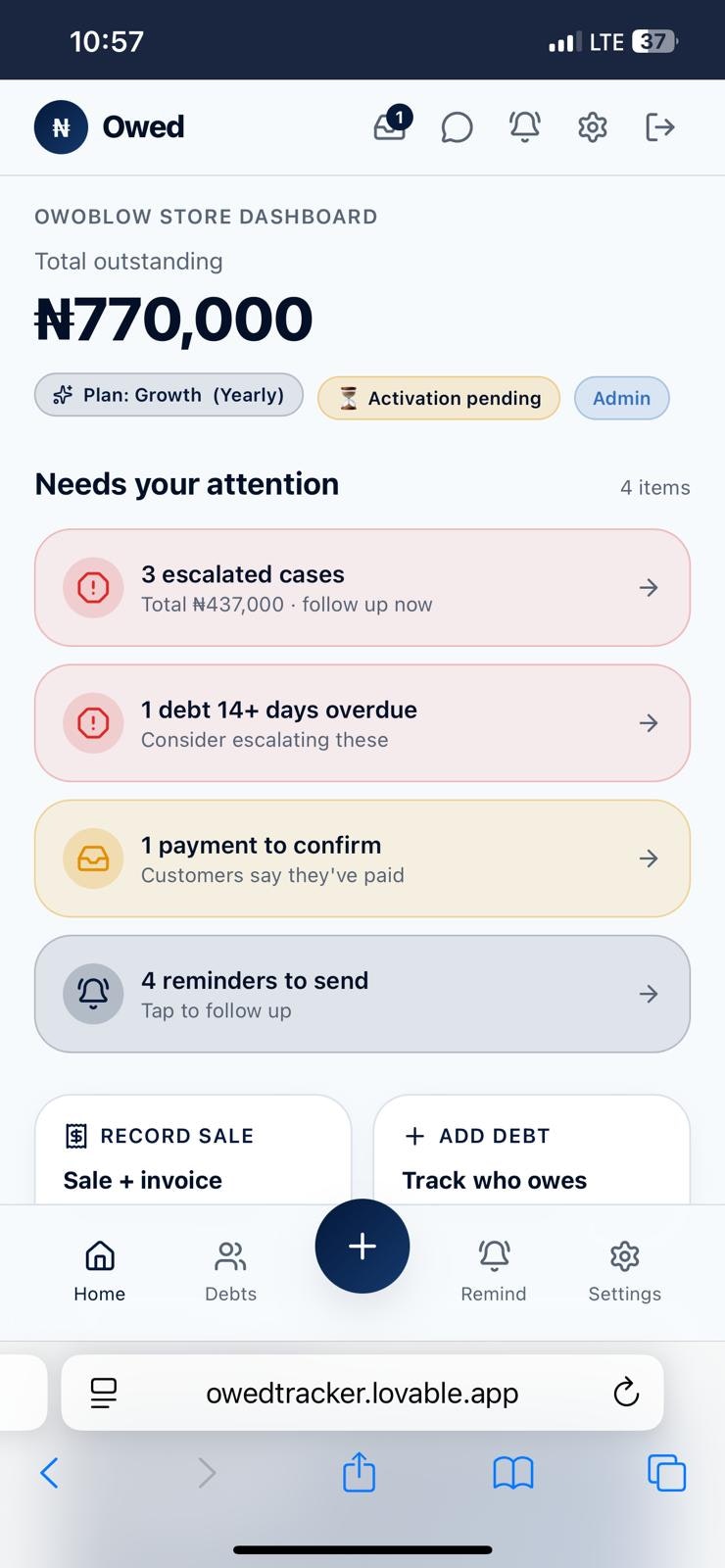 Owed Tracker  gallery image